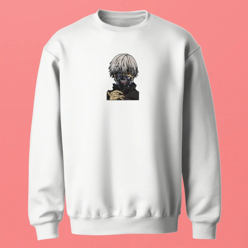 Ken Kaneki Ghoul Mask | Tokyo Ghoul | Sweatshirt brodé