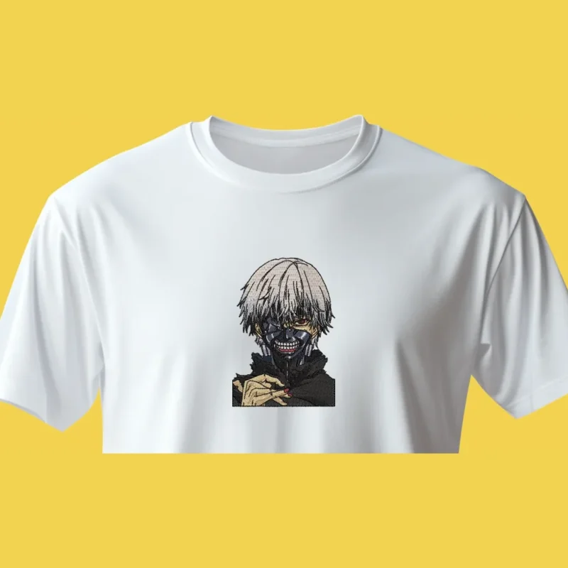 Ken Kaneki Ghoul Mask | Tokyo Ghoul | T-shirt brodé