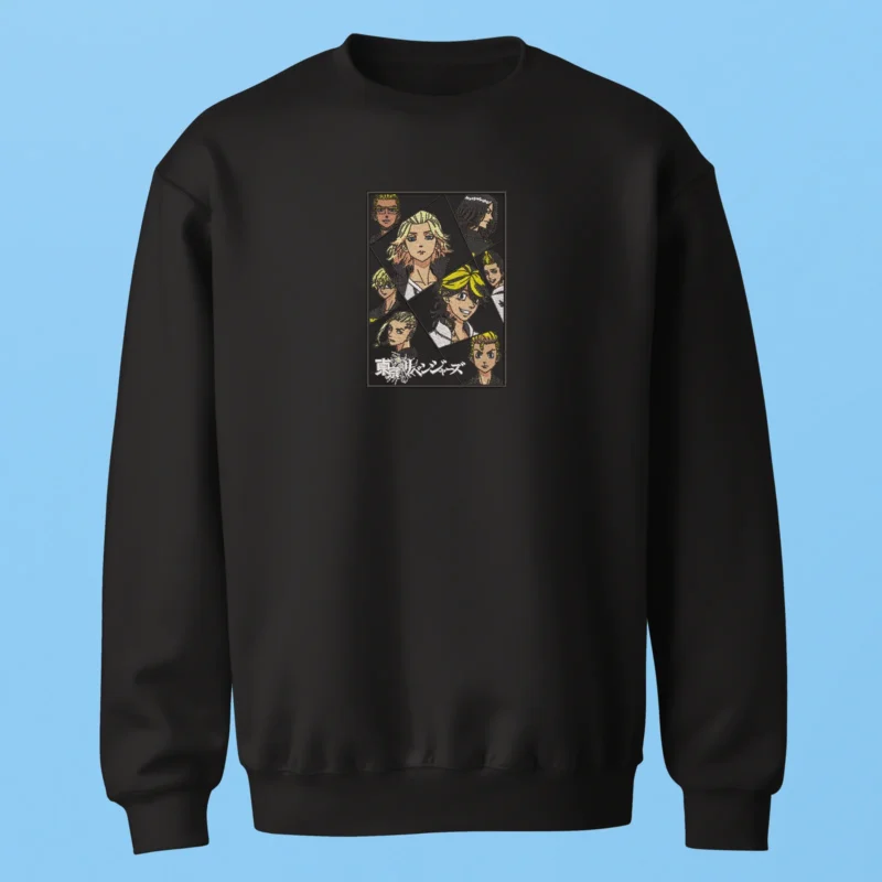 Sweatshirt brodé Tokyo Manji Gang Panel noir – Tokyo Revengers