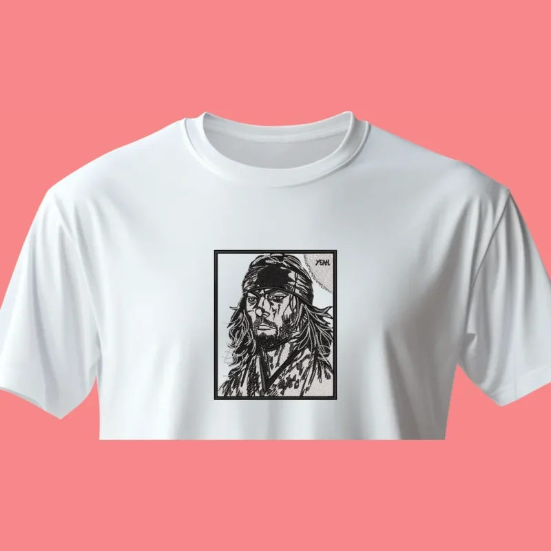 Musashi Miyamoto Portrait | Vagabond | T-shirt brodé