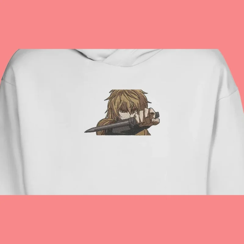 Thorfinn Dagger Charge | Vinland Saga | Sweat à capuche brodé