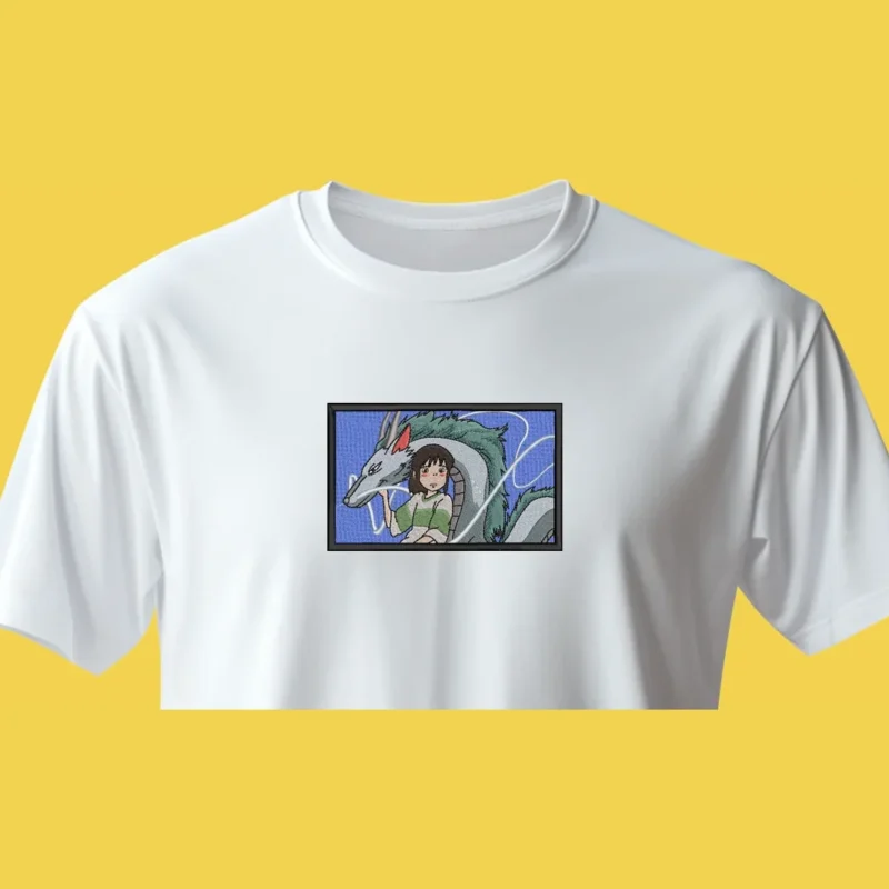 Chihiro Haku Dragon | Le Voyage de Chihiro | T-shirt brodé