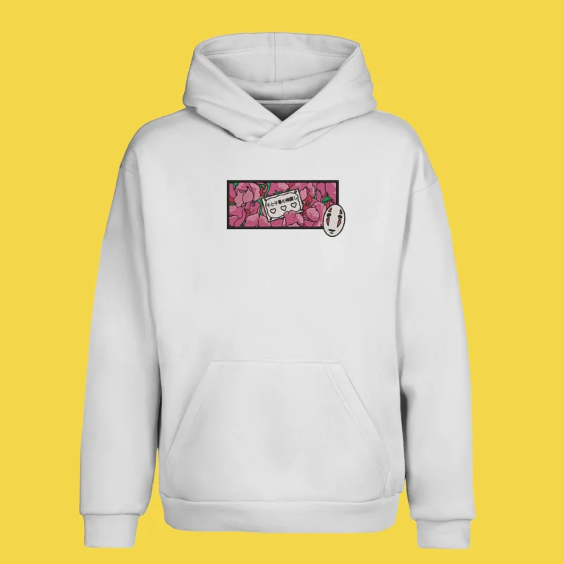 No Face Bathhouse Flowers | Le Voyage de Chihiro | Sweat à capuche brodé