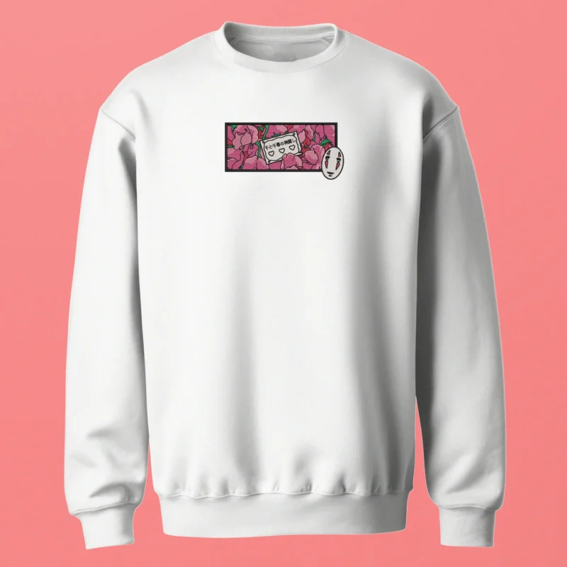 No Face Bathhouse Flowers | Le Voyage de Chihiro | Sweatshirt brodé